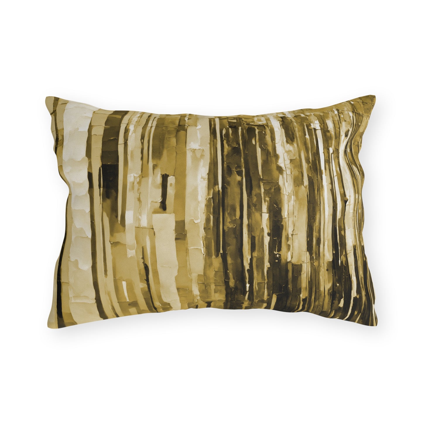 Striped Light Brown Lavender 20" x 14" Outdoor Pillow