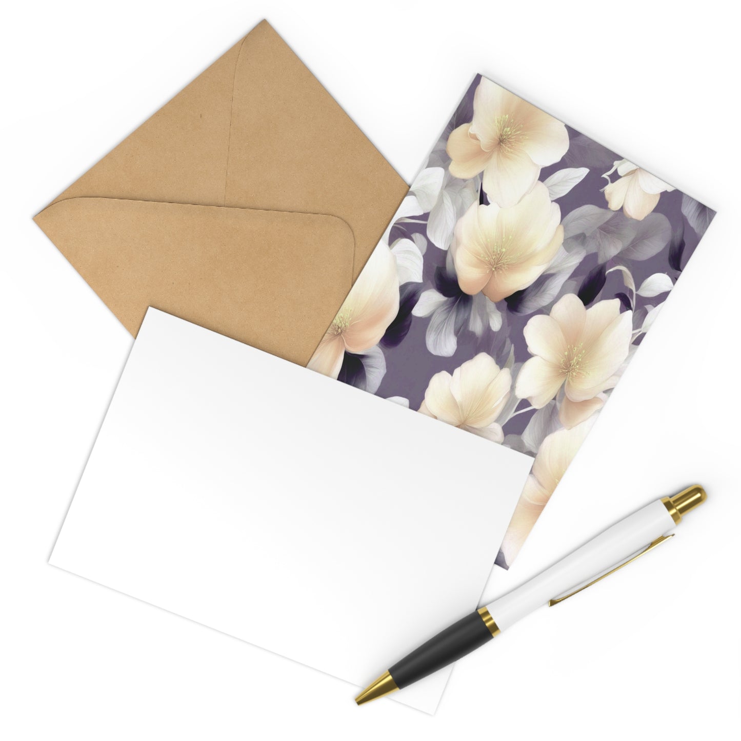 White Blush Floral Bunch Postcards (7 pcs)