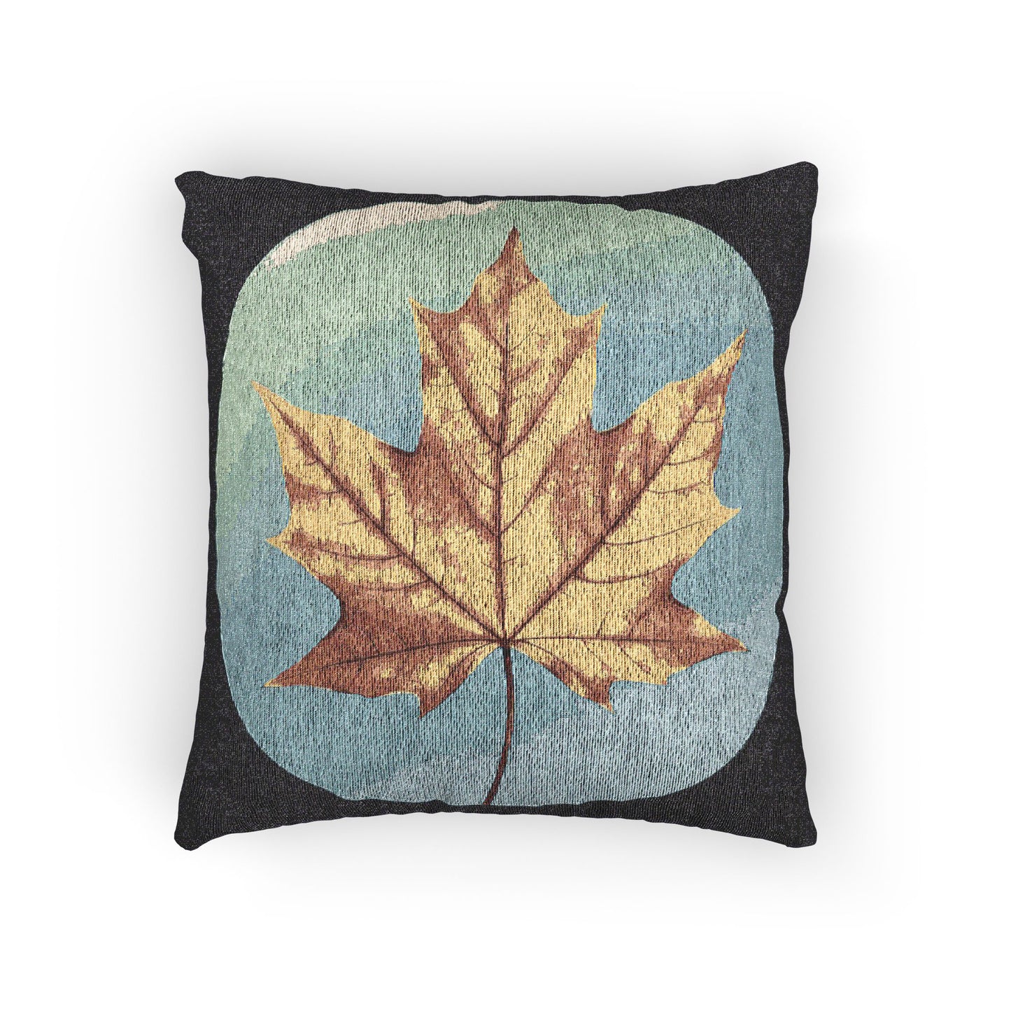 Alpha Maple Leaf Woven Pillow, 17" x 18"