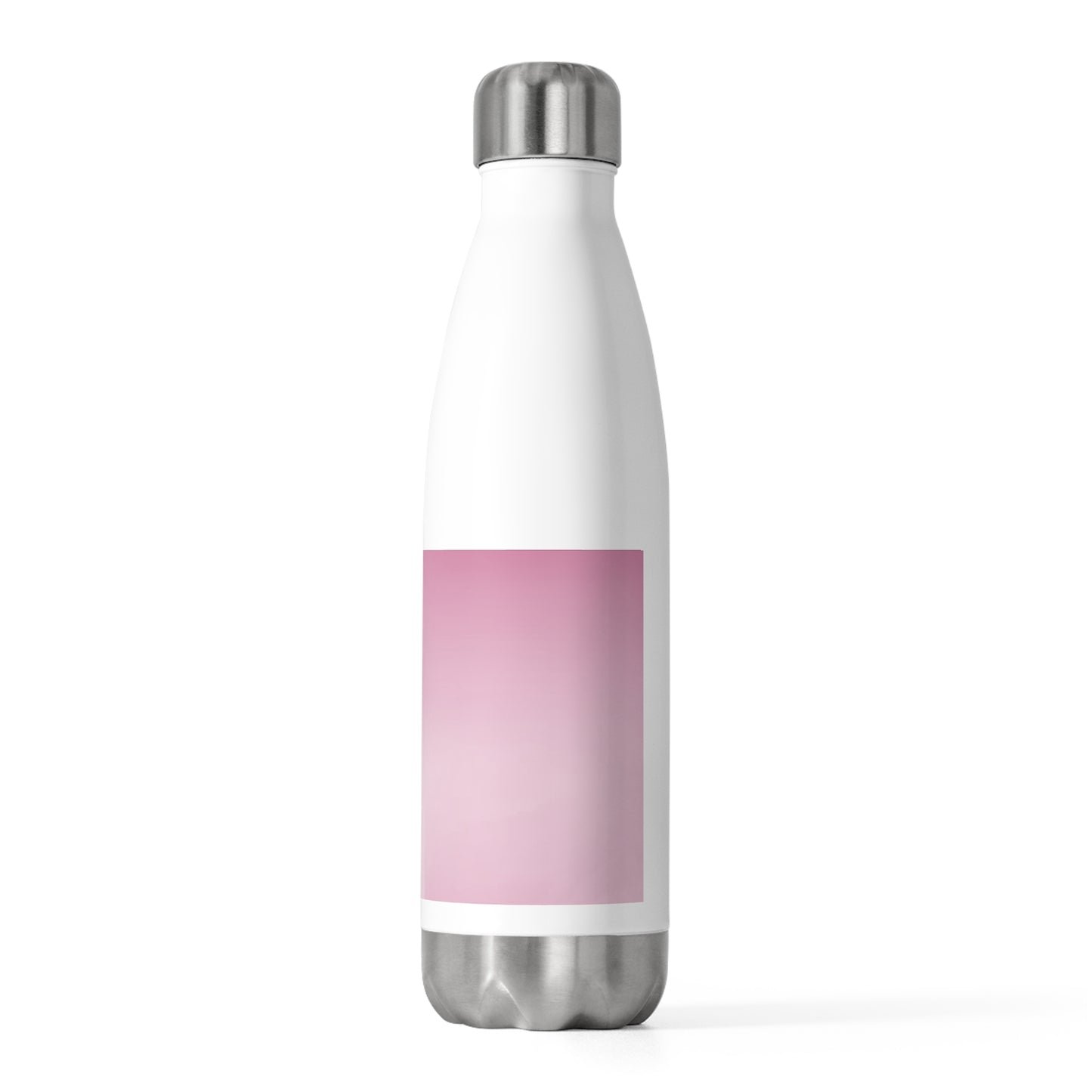 Pink Blush Fade 20oz Insulated White Water Bottle