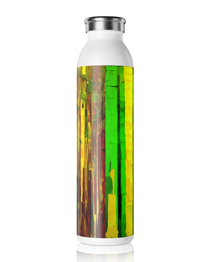 Striped Beta Slim Water Bottle, 20 oz White