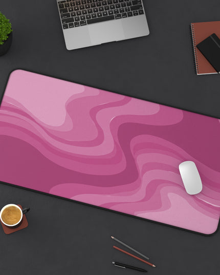 Pinky Mauve Wavey 16" x 32" Desk Mat