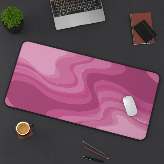 Pinky Mauve Wavey 16" x 32" Desk Mat