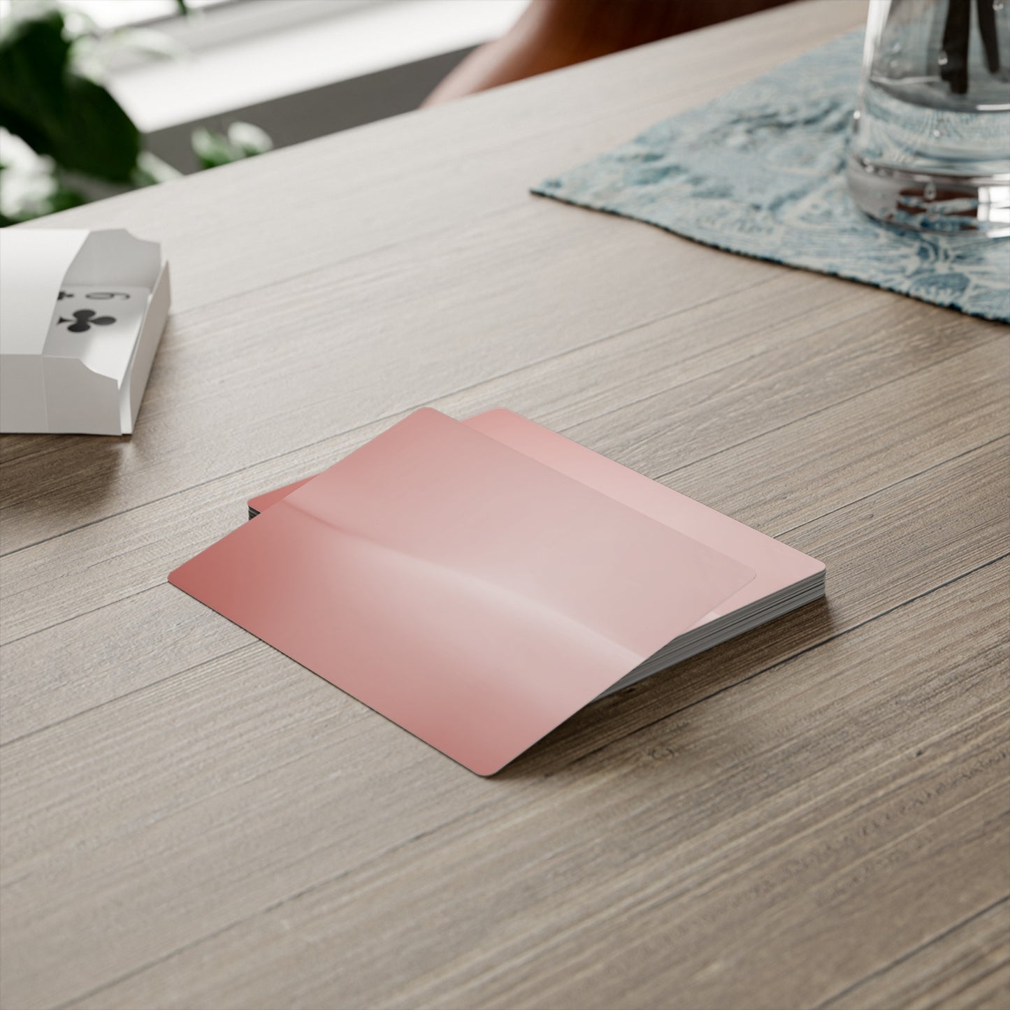 Rose Red Fade Poker Cards