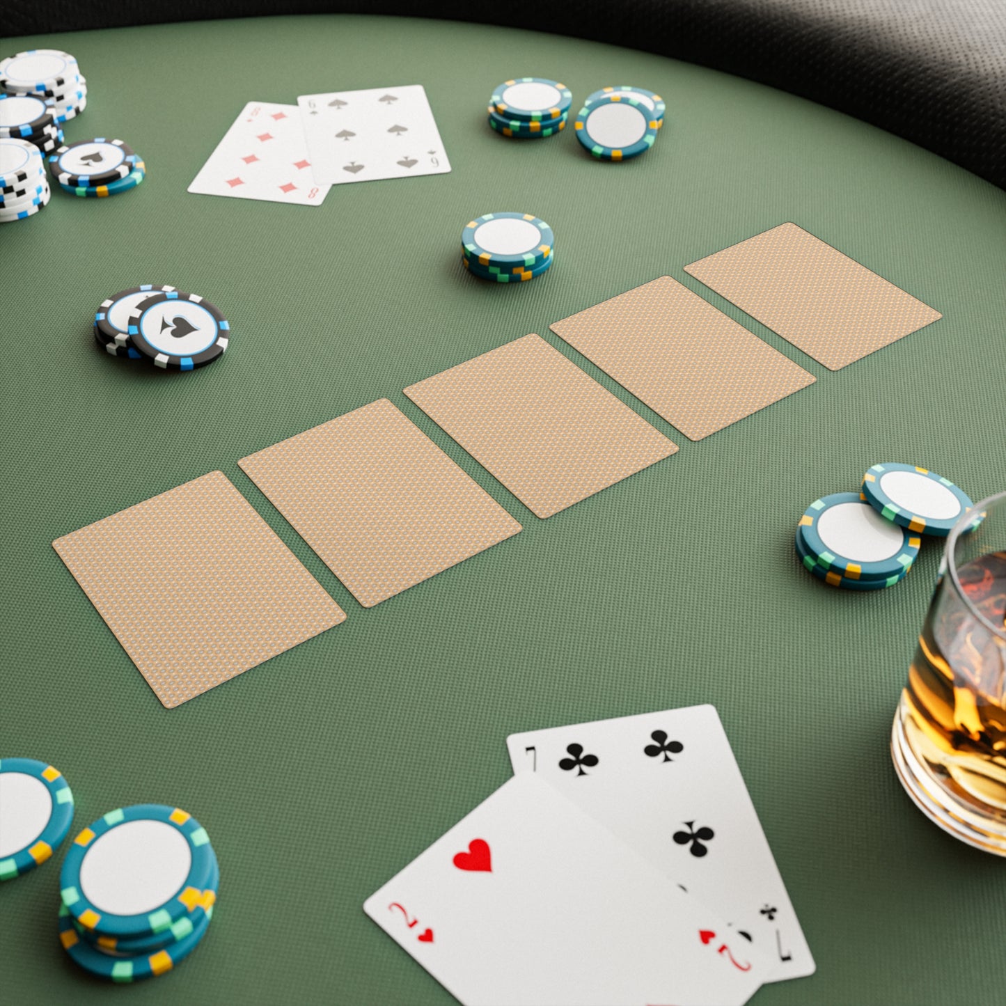 Tan Sunset Star-crossed Bodies Poker Cards