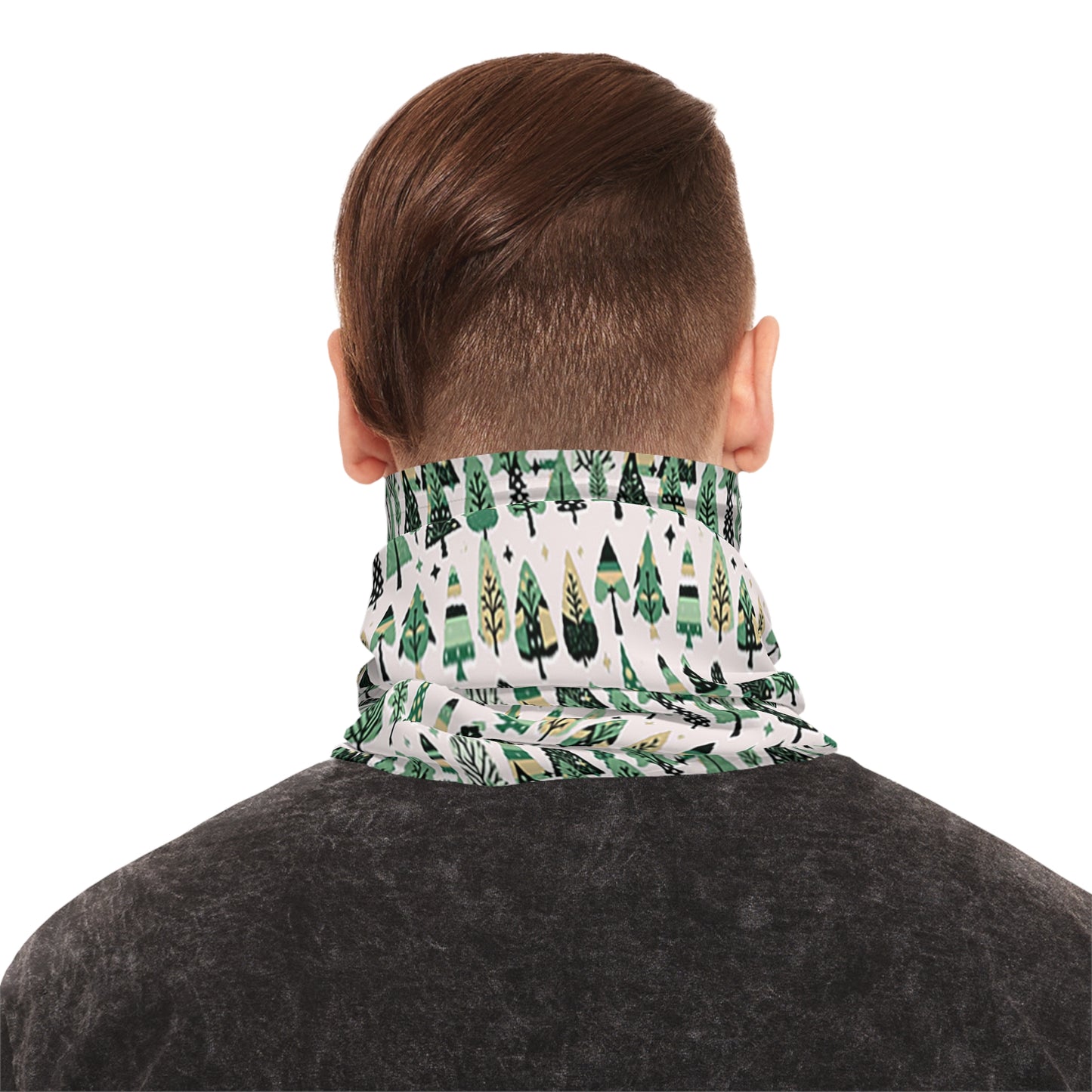 Mini Vintage Green Trees Lightweight Neck Gaiter