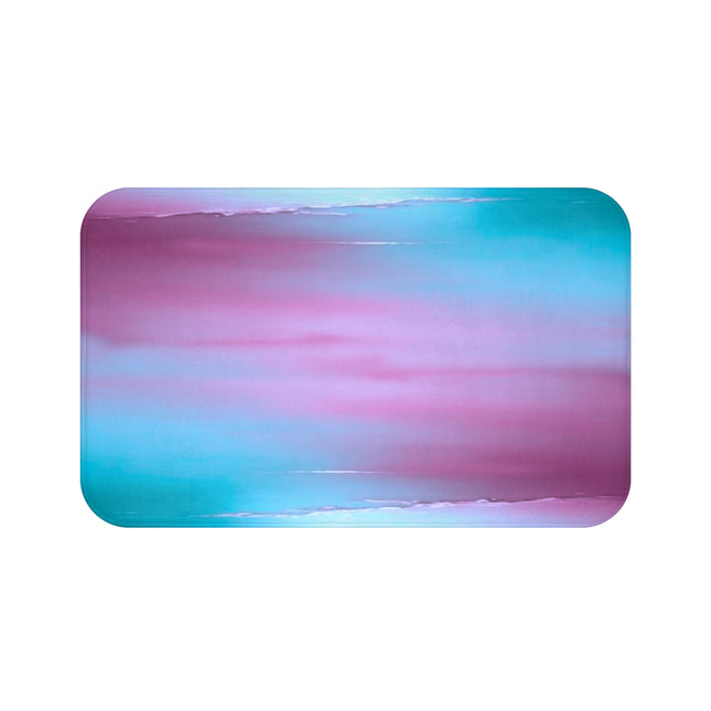 Wine Sea Blue Fog 34" x 21" Bath Mat