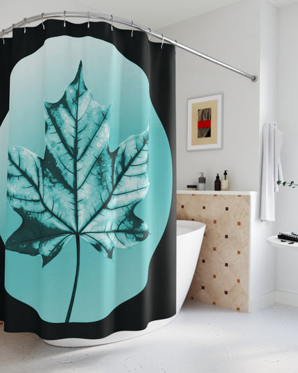 Tif Green Maple Leaf Shower Curtains, 71" x 74"