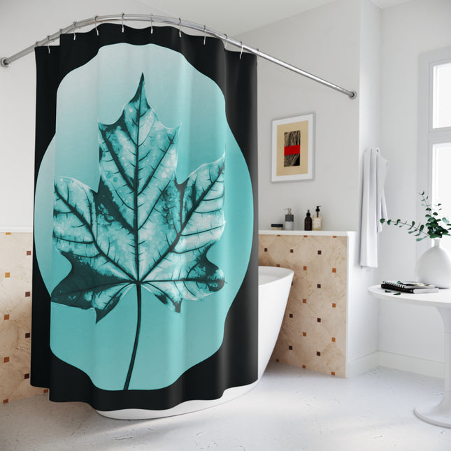 Tif Green Maple Leaf Shower Curtains, 71" x 74"