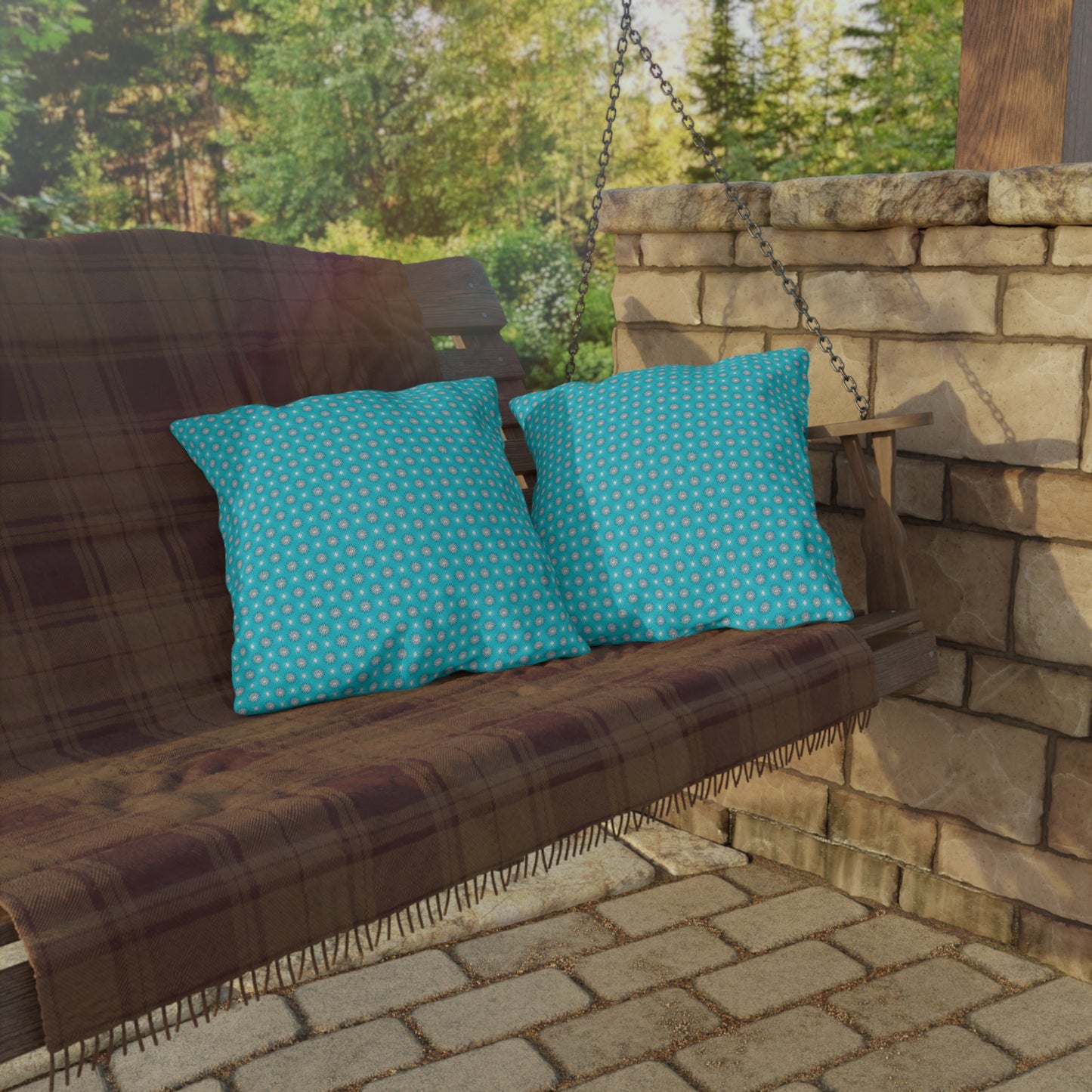 Tif Green Star-crossed Bodies 18" x 18" Outdoor Pillows