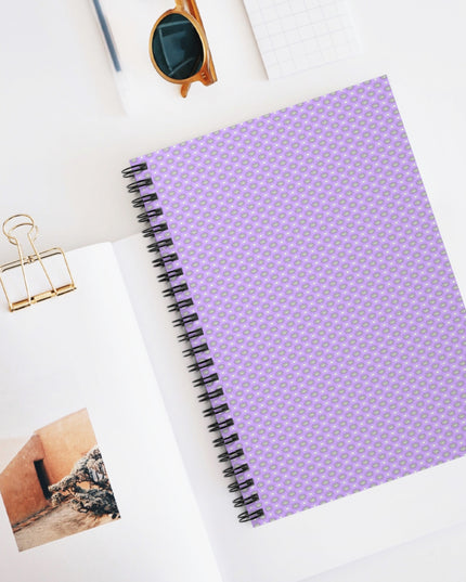 Lavender Star-crossed Bodies Spiral Notebook - Ruled Line, 6" x 8", 118 pages