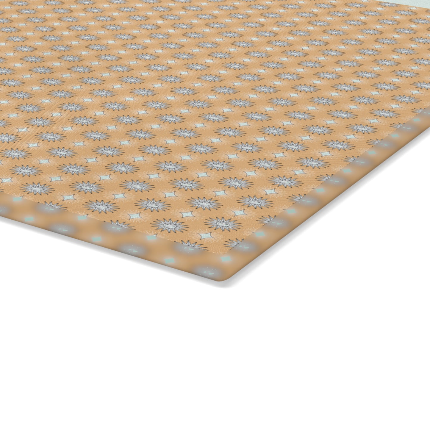 Tan Sunset Star-crossed Bodies Glass Cutting Board, 11" x 15"