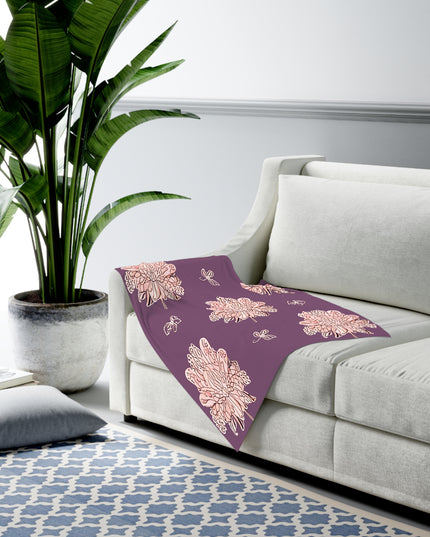Pink Floral Butterflies Baby Swaddle 30″×40″ Blanket