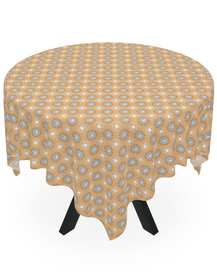 Tan Sunset Star-crossed Bodies Tablecloth, 55" x 55"