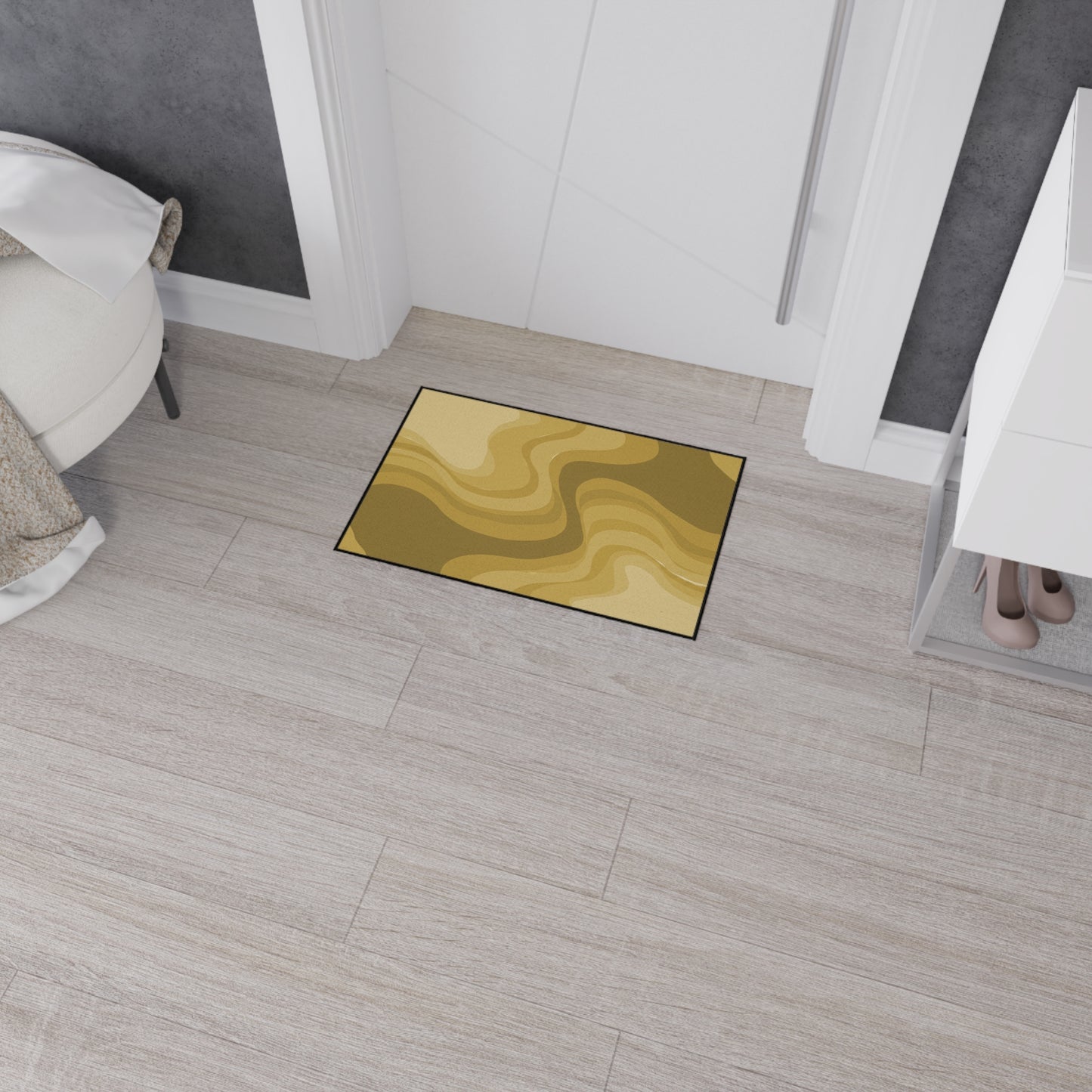 Brown Wavey 18" x 27" Heavy Duty Floor Mat