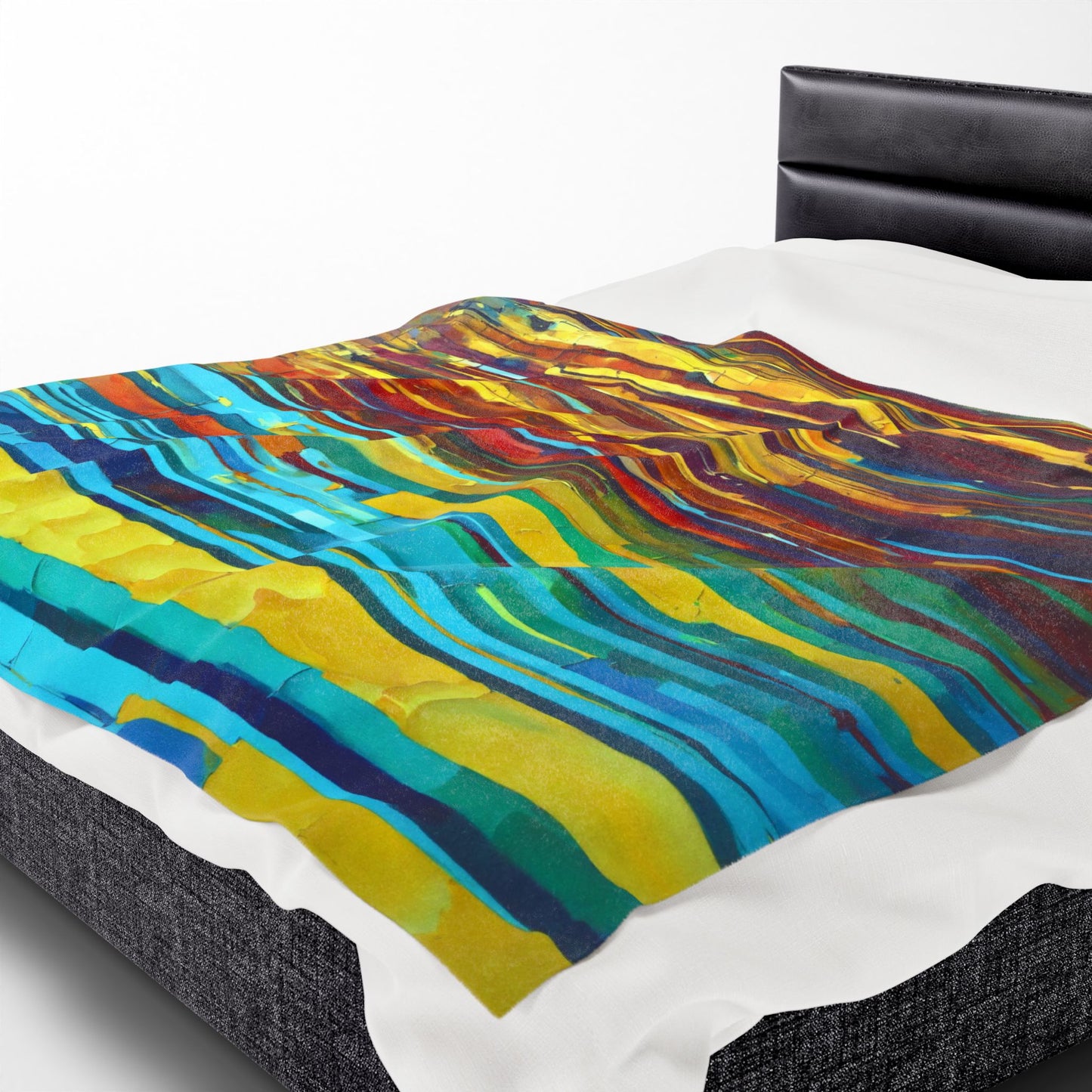 Striped Alpha Velveteen Plush Blanket, 60" x 80"