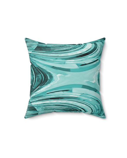 Uzi Spiral Tif 14" x 14" Faux Suede Square Pillow