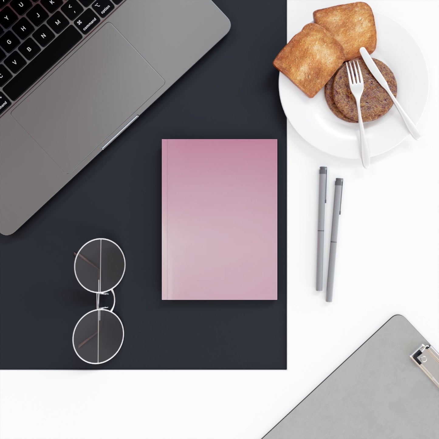 Pink Blush Fade 5.2" x 7.4" Hard Backed Journal with 128 blank pages