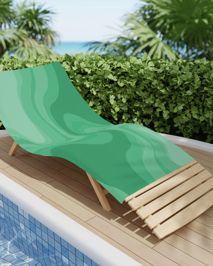 Mint Green Wavey Beach Towel, 30" x 60"