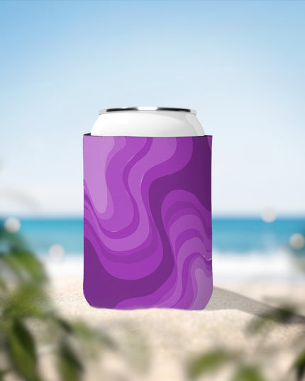 Wavey Purple Wavey 12 oz Can Cooler Sleeve
