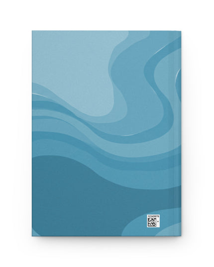 Sky Blue Wavey 5.75" x 8" Hardcover Journal Matte with 150 lined pages