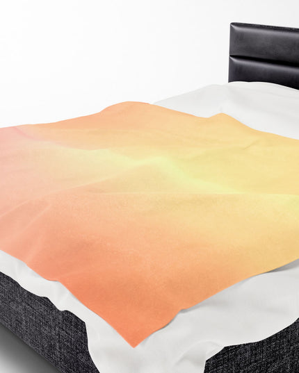 Hot Peach Fade Velveteen Plush Blanket, 60" x 80"