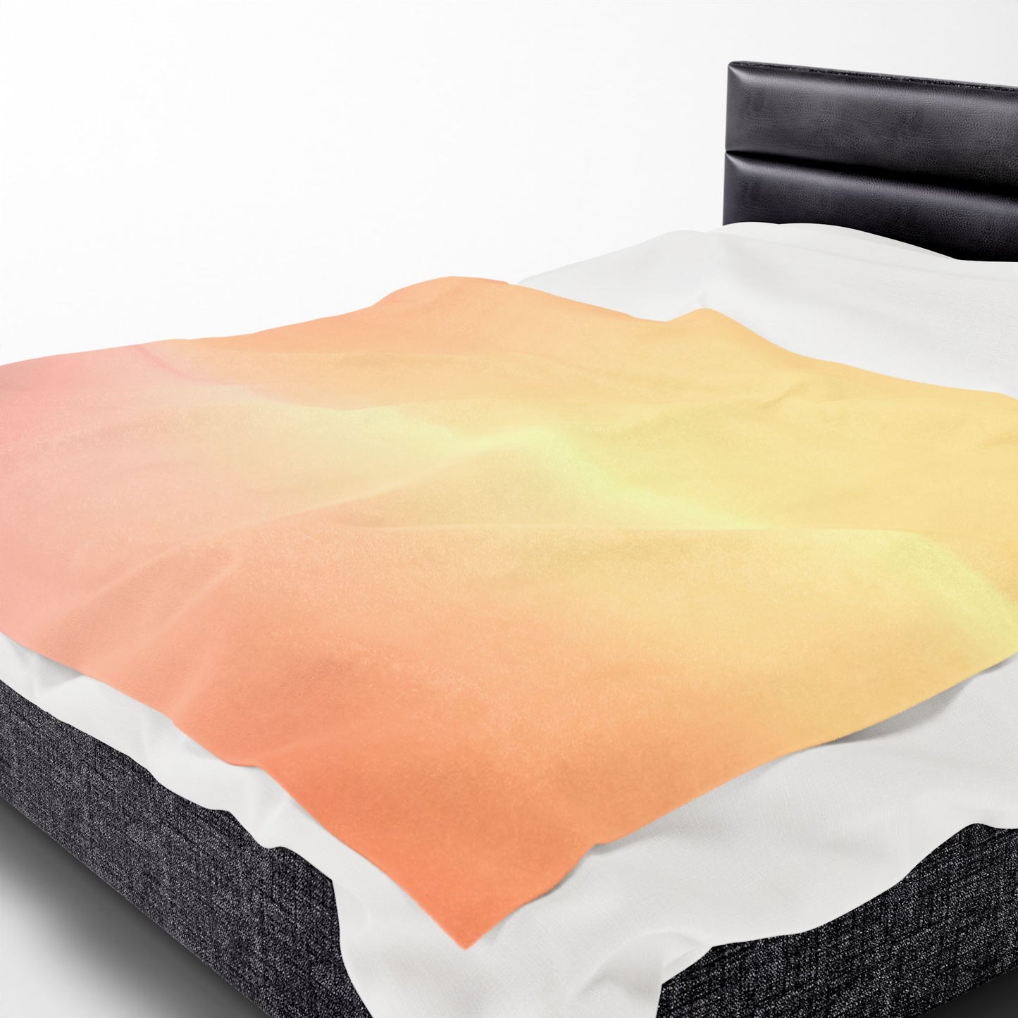 Hot Peach Fade Velveteen Plush Blanket, 60" x 80"