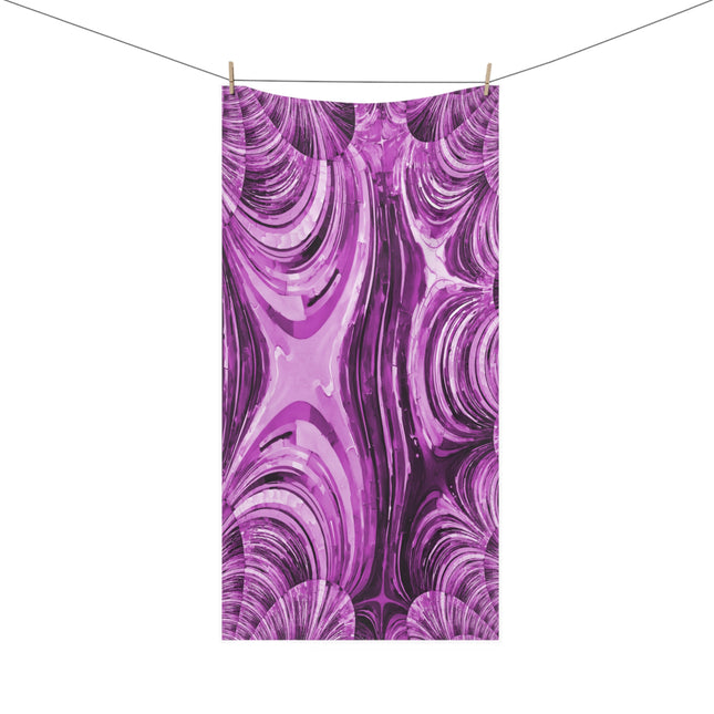 Uzi Spiral Powder Lavender Mink-Cotton Towel (50% polyester, 50% cotton),  30" x 60"