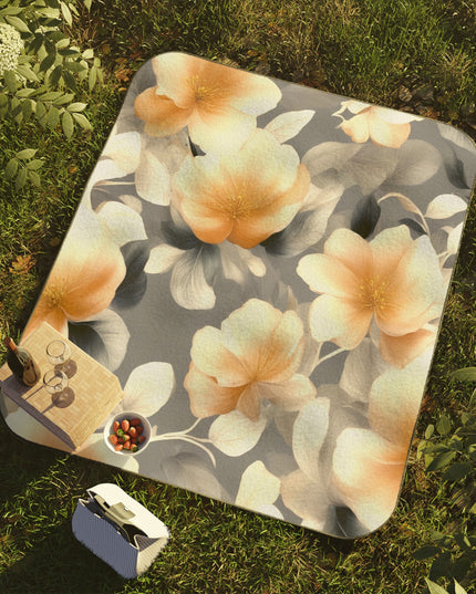 Soft Blossom Floral Bunch 61" × 51" Picnic Blanket
