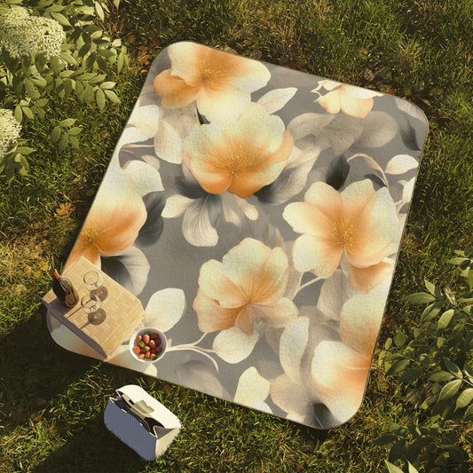 Soft Blossom Floral Bunch 61" × 51" Picnic Blanket