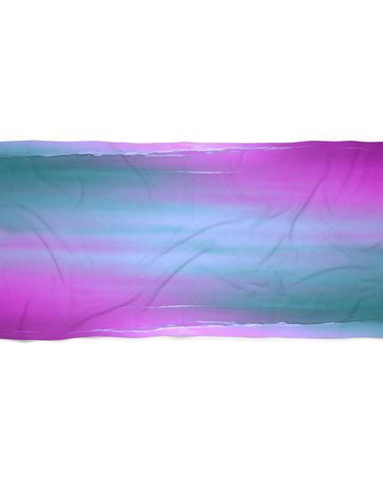 Dark Blue Green Sea Purple Fog Beach Towel, 30" x 60"