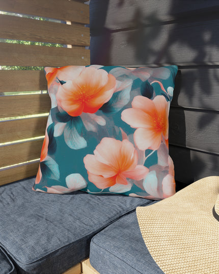 Orange Blossom Floral Bunch 18" x 18" Outdoor Pillow