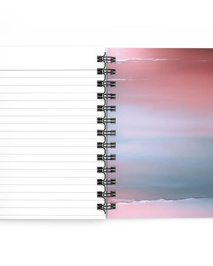 Gray Sea Pink Fog Spiral Bound Journal, 5" x 7" 150 pages