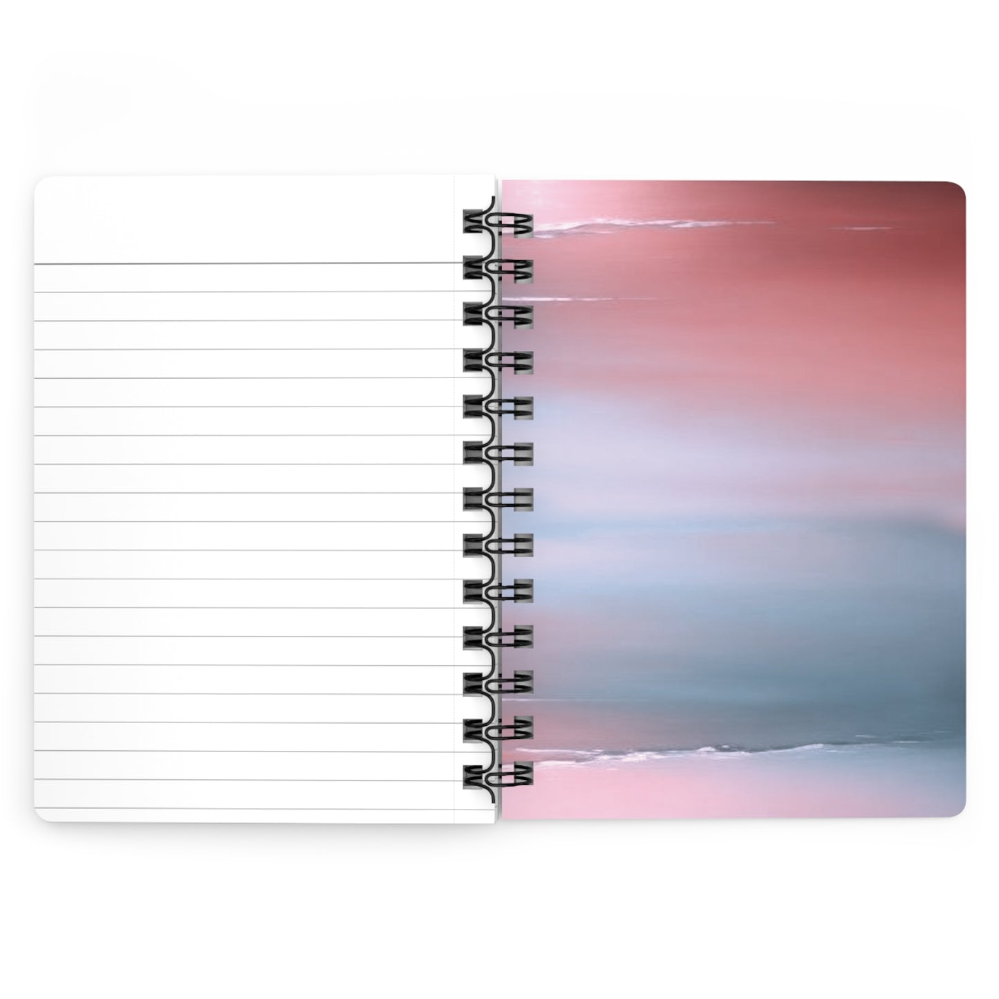 Gray Sea Pink Fog Spiral Bound Journal, 5" x 7" 150 pages