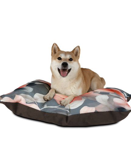 Red Blossom Floral Bunch Pet Bed, 40" × 30"