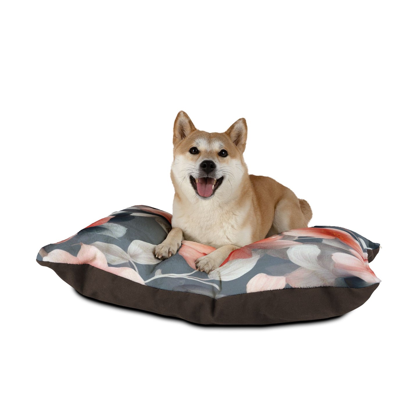 Red Blossom Floral Bunch Pet Bed, 40" × 30"