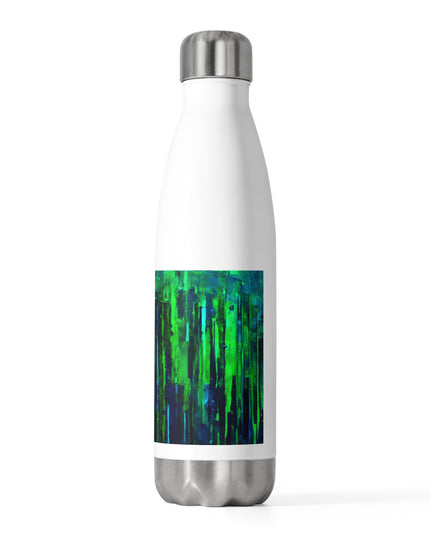 Striped Blue Green 20oz Insulated Water Bottle