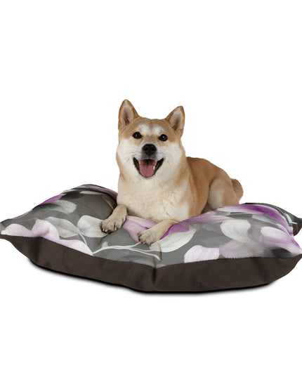 Purple Blossom Floral Bunch Pet Bed, 40" × 30"