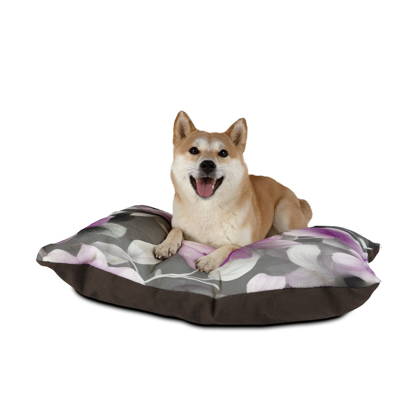Purple Blossom Floral Bunch Pet Bed, 40" × 30"