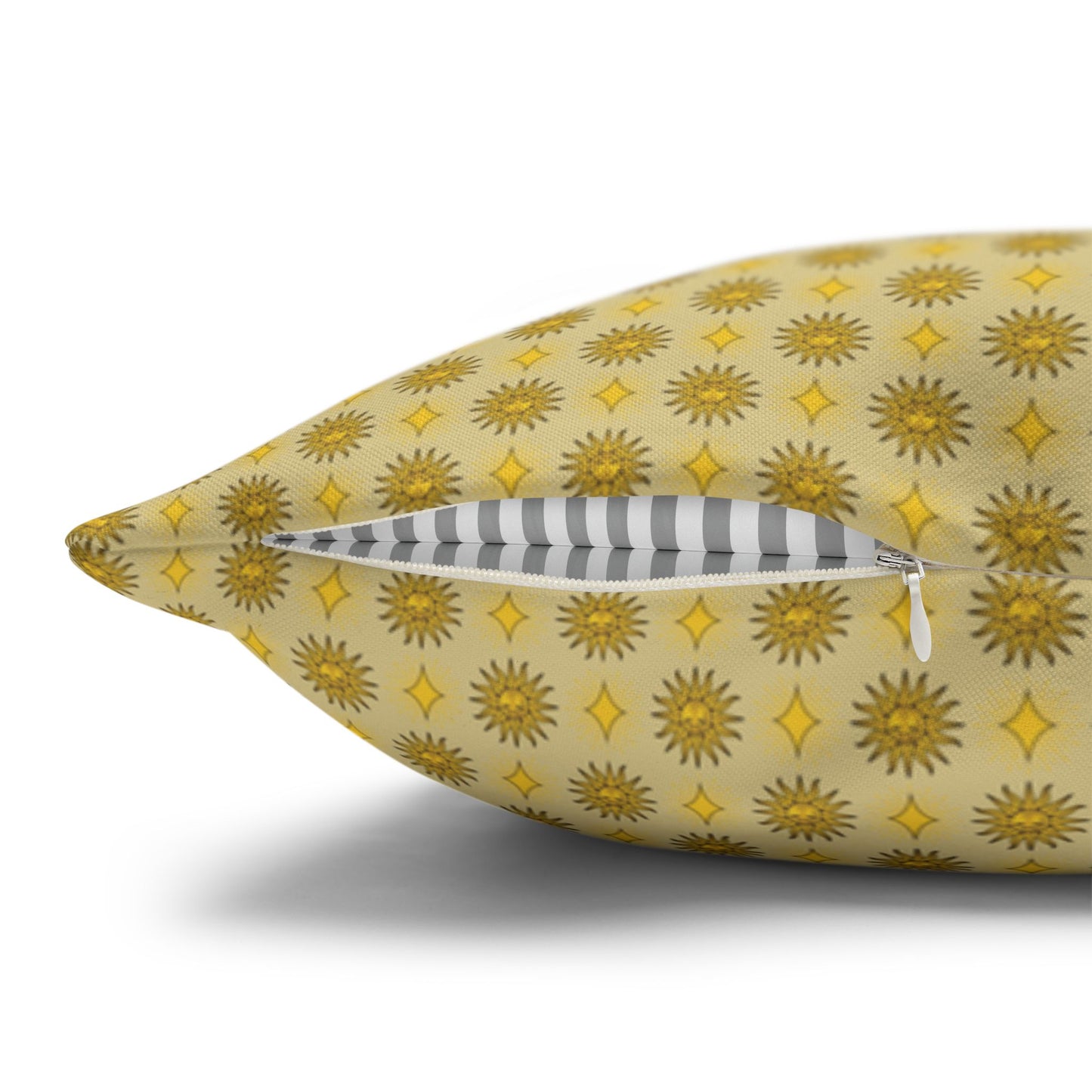 Lemongrass Star-crossed Bodies Spun Polyester Square Pillowcase, 14" x 14"