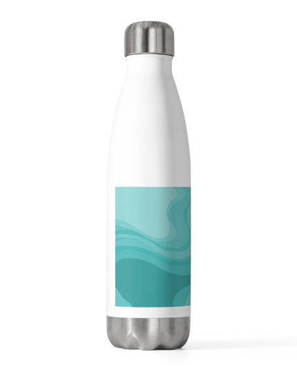 Tif Green Wavey 20oz Insulated Water Bottle