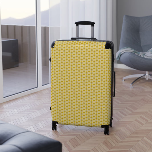 Lemongrass Star-crossed Bodies Large Suitcase with built in lock, 4 double-wheels, telescopic handle, and ABS back hard-shell