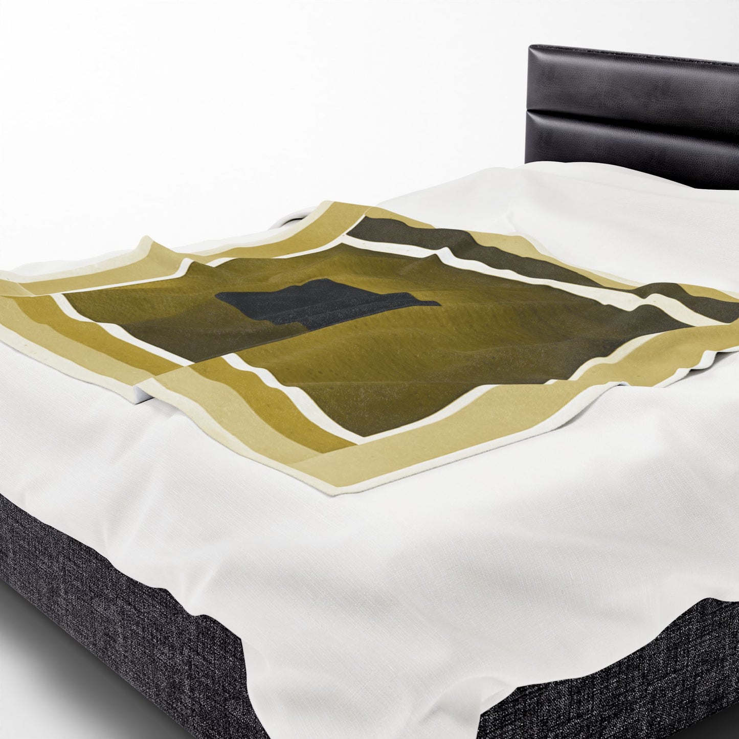 Tan Shadow Velveteen Plush Blanket, 50" x 60"