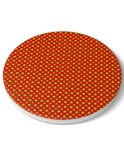 Late Evening Star-crossed Bodies Round Ceramic Coaster, 4" x 4"
