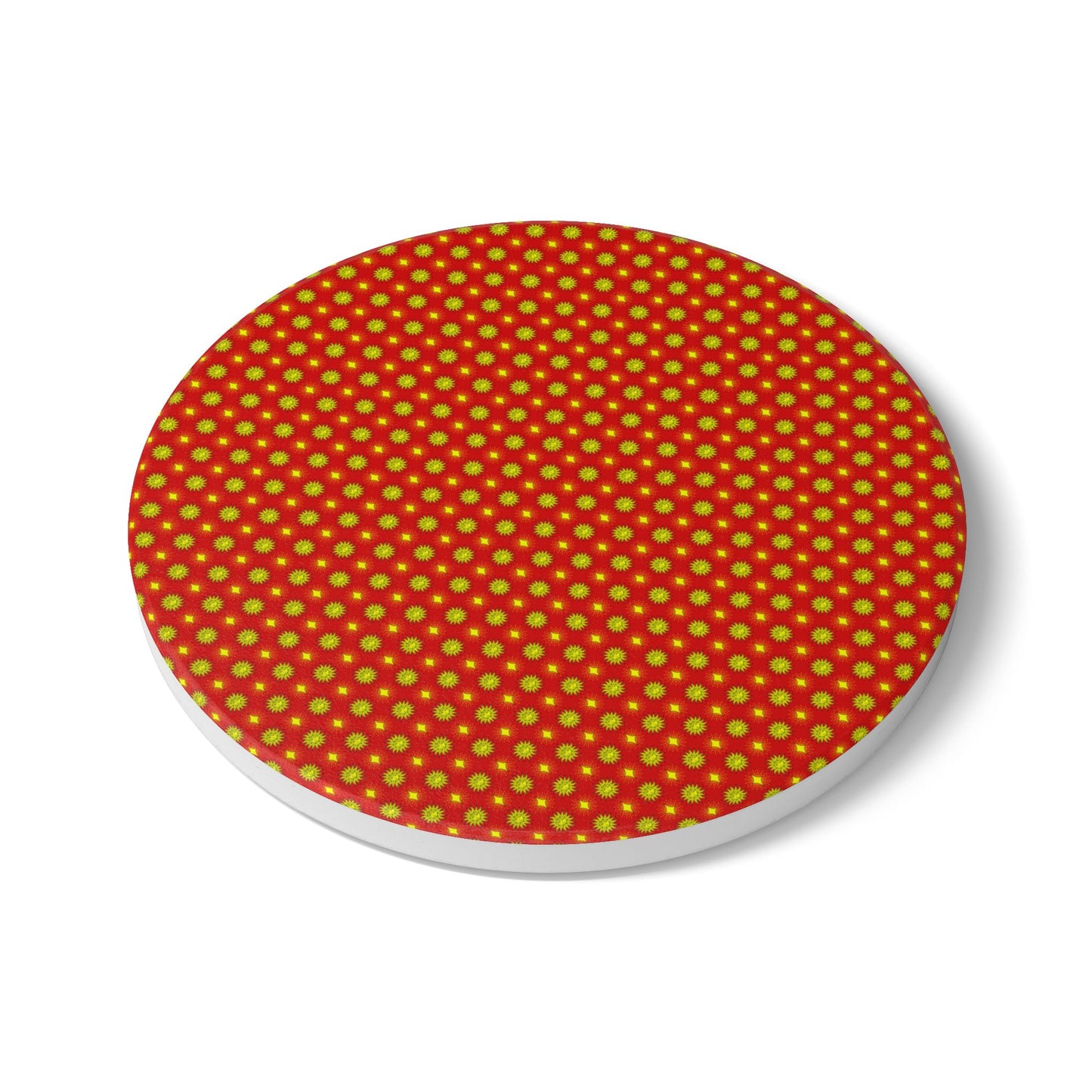 Late Evening Star-crossed Bodies Round Ceramic Coaster, 4" x 4"