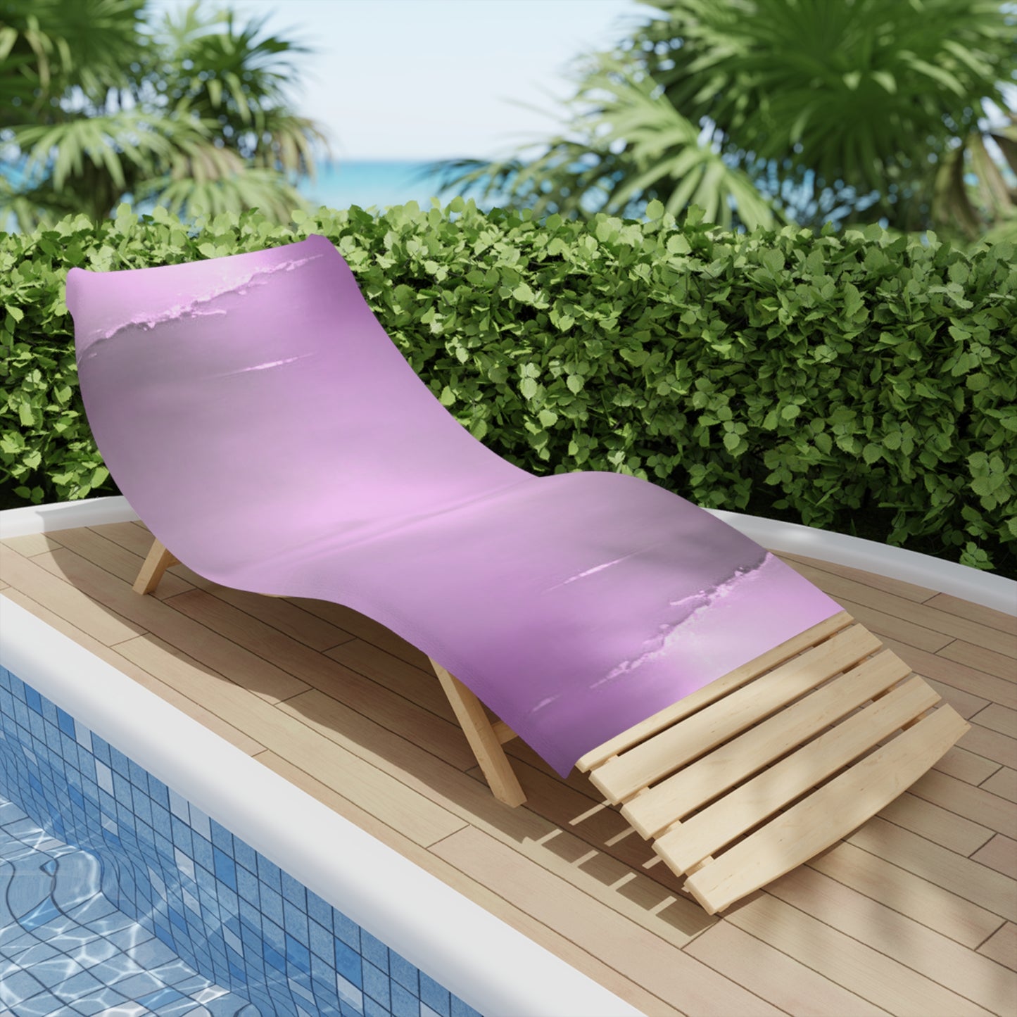 Dark Pink Sea Amethyst Fog Beach Towel, 30" x 60"