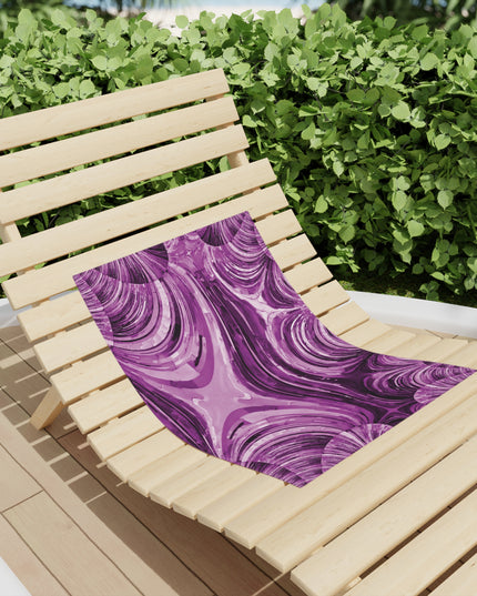 Uzi Spiral Powder Lavender Beach Towel, 18" x 27"