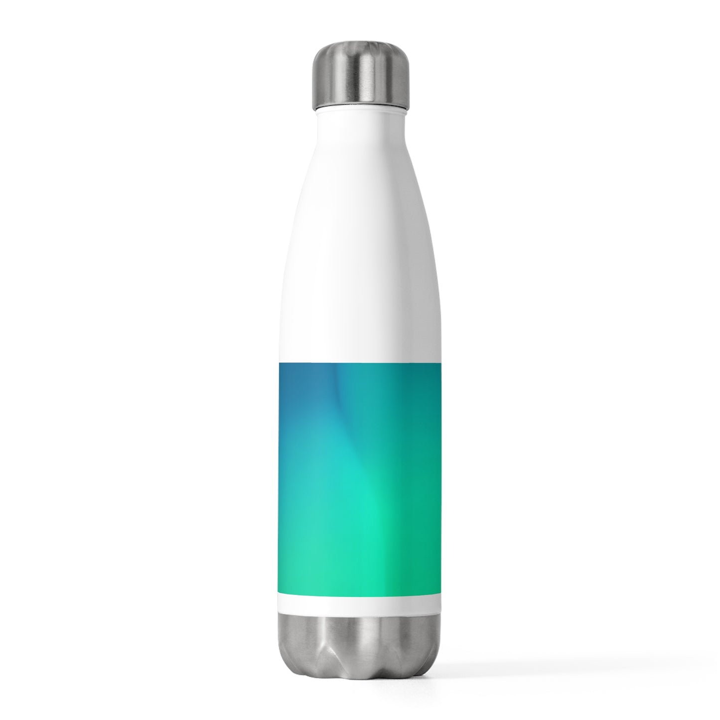 Aquamarine Fade 20oz Insulated White Water Bottle