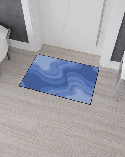 Deep Blue Wavey 24" x 36" Heavy Duty Floor Mat