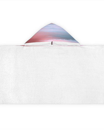 Gray Sea Pink Fog Youth Hooded Towel, 24" x 48"
